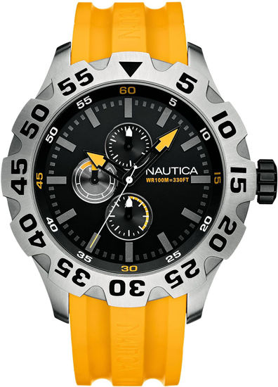 Imagen de Nautica A15566G Mens BFD 101 Blanco y Amarillo Reloj