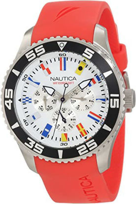 Imagen de Nautica N12628G de los hombres NST 07 " Banderas "acero inoxidable reloj